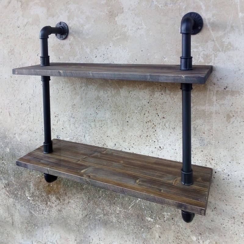 2 SZINTES LOFT DESIGN CSŐPOLC FALI POLCOK 2 SZINTES LOFT DESIGN CSŐPOLC FALI POLCOK