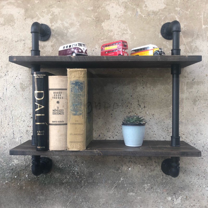 2 SZINTES LOFT DESIGN CSŐPOLC FALI POLCOK 2 SZINTES LOFT DESIGN CSŐPOLC FALI POLCOK